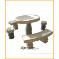Carved Natural Stone Table and Garden Bench